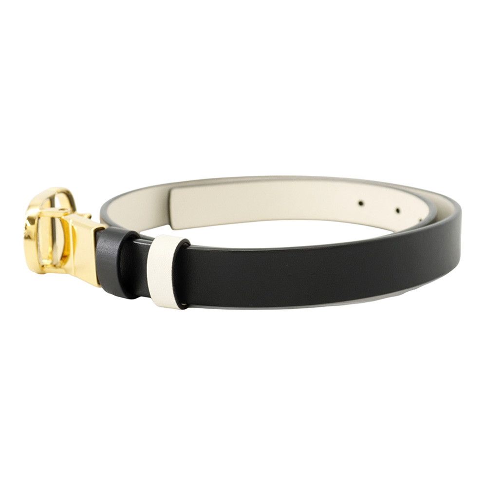Dior Belt Reversible Smooth Calf Leather Black White — view 2