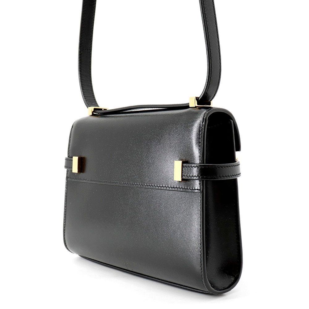 Saint Laurent Paris Shoulder Bag Manhattan Mini Leather Black — view 2