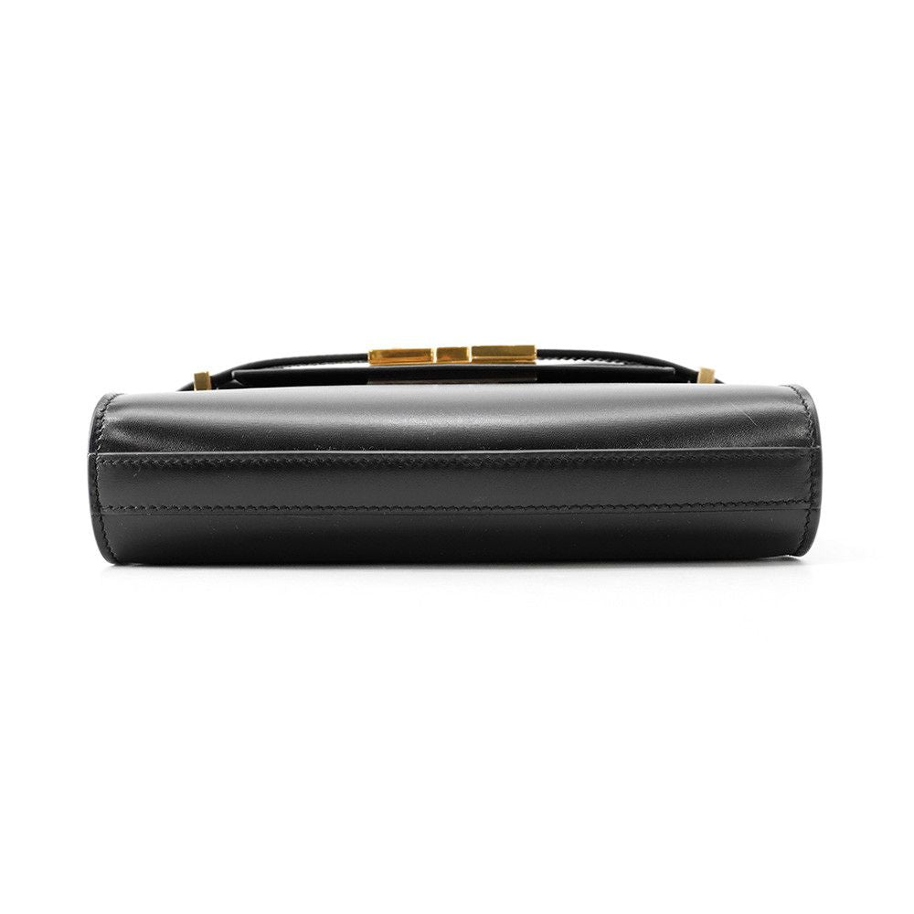 Saint Laurent Paris Shoulder Bag Manhattan Mini Leather Black — view 3