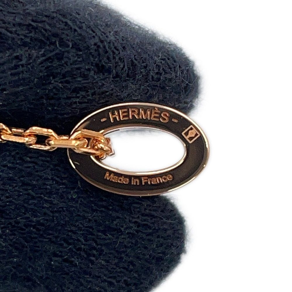 Hermes Necklace Mini Pop H White Pink Gold — view 8