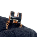 Hermes Necklace Mini Pop H Black Pink Gold — view 6