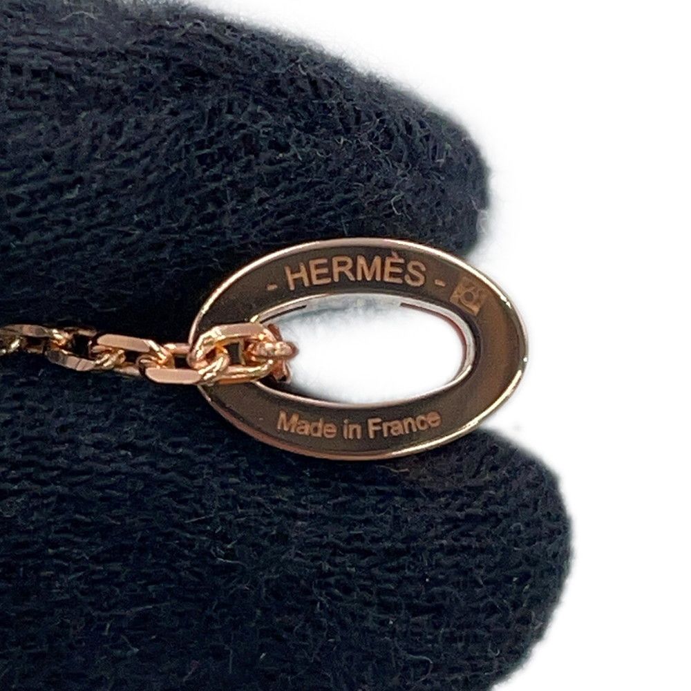 Hermes Necklace Mini Pop H Black Pink Gold — view 8