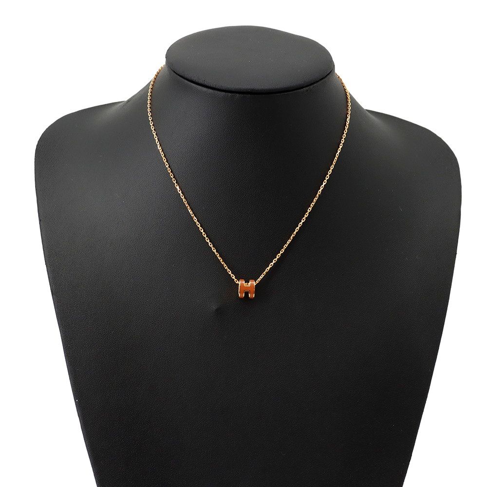 Hermes Necklace Mini Pop H New Gold — view 4