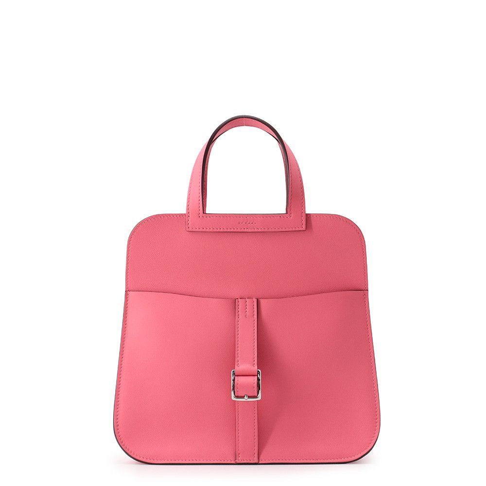 Hermes Handbag Halzan Mini Rose Azare Silver Swift 2-Way