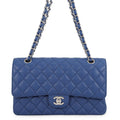 Chanel Chain Shoulder Bag Quilted 25 CC Logo Double Caviar Leather