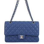 Chanel Chain Shoulder Bag Quilted 25 CC Logo Double Caviar Leather