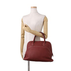Hermes Handbag Bo Relax 35 Rouge Ash Silver Epsom Souple — view 4