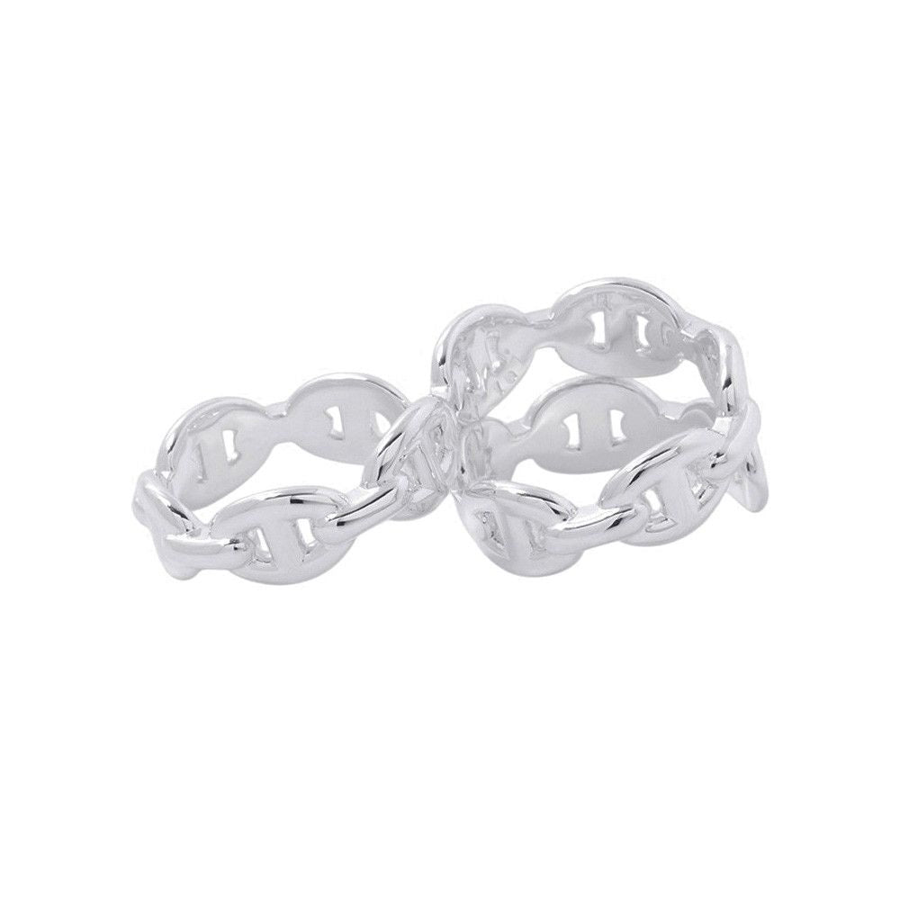 Hermes Ring Chaine D'ancre Enchainee Double — view 3