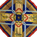Hermes Scarf Petit Carre Navy Red Multi