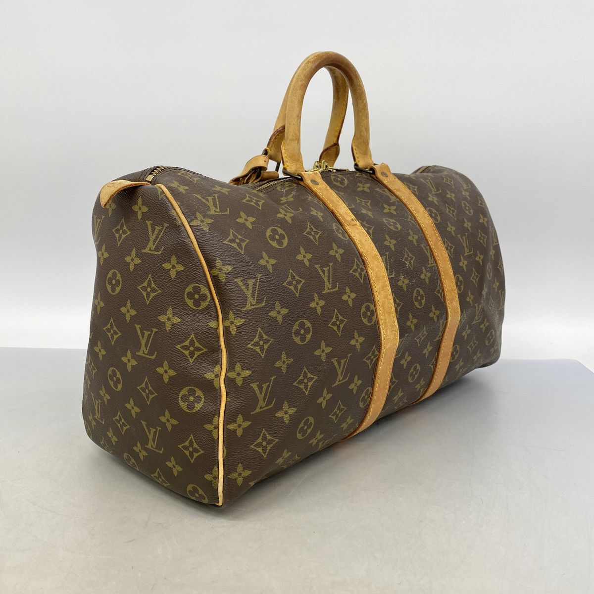 Louis Vuitton Boston Bag Monogram Keepall 45 Brown — view 2