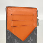 Louis Vuitton Monogram Eclipse Coin Card Holder Black Sunset Orange — view 7