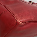 Celine Handbag Boogie Bag Leather Red Silver — view 8