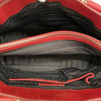 Celine Handbag Boogie Bag Leather Red Silver — view 4