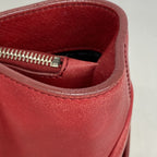Celine Handbag Boogie Bag Leather Red Silver — view 6