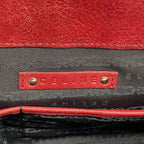 Celine Handbag Boogie Bag Leather Red Silver — view 5