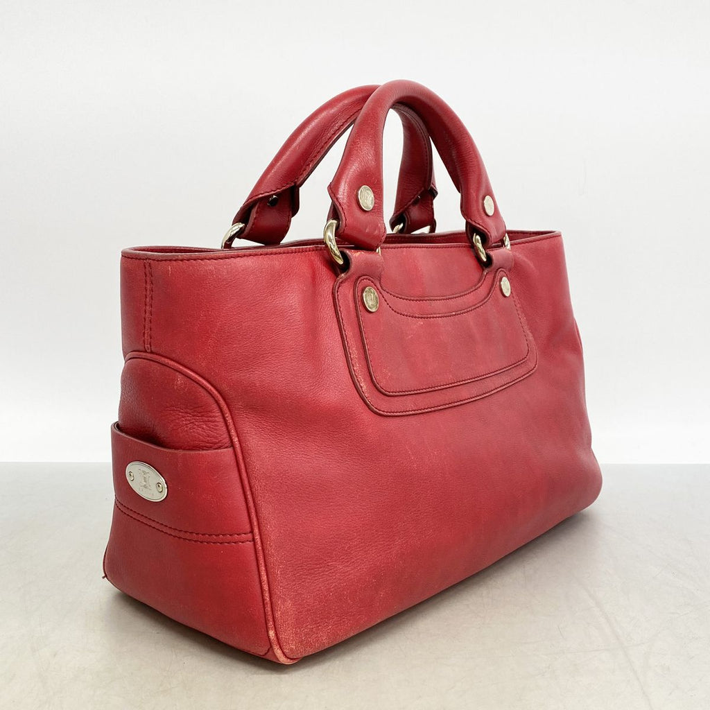 Celine Handbag Boogie Bag Leather Red Silver — view 2