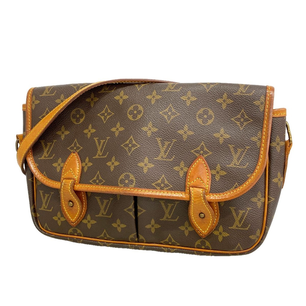 Louis Vuitton Shoulder Bag Monogram Gibeciere MM Brown