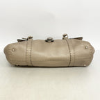 Fendi Tote Bag Selleria Leather Greige Silver — view 3