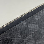Louis Vuitton Wallet Damier Graphite Zippy Vertical Black Gray Vintage — view 8