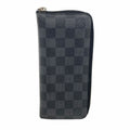 Louis Vuitton Wallet Damier Graphite Zippy Vertical Black Gray Vintage