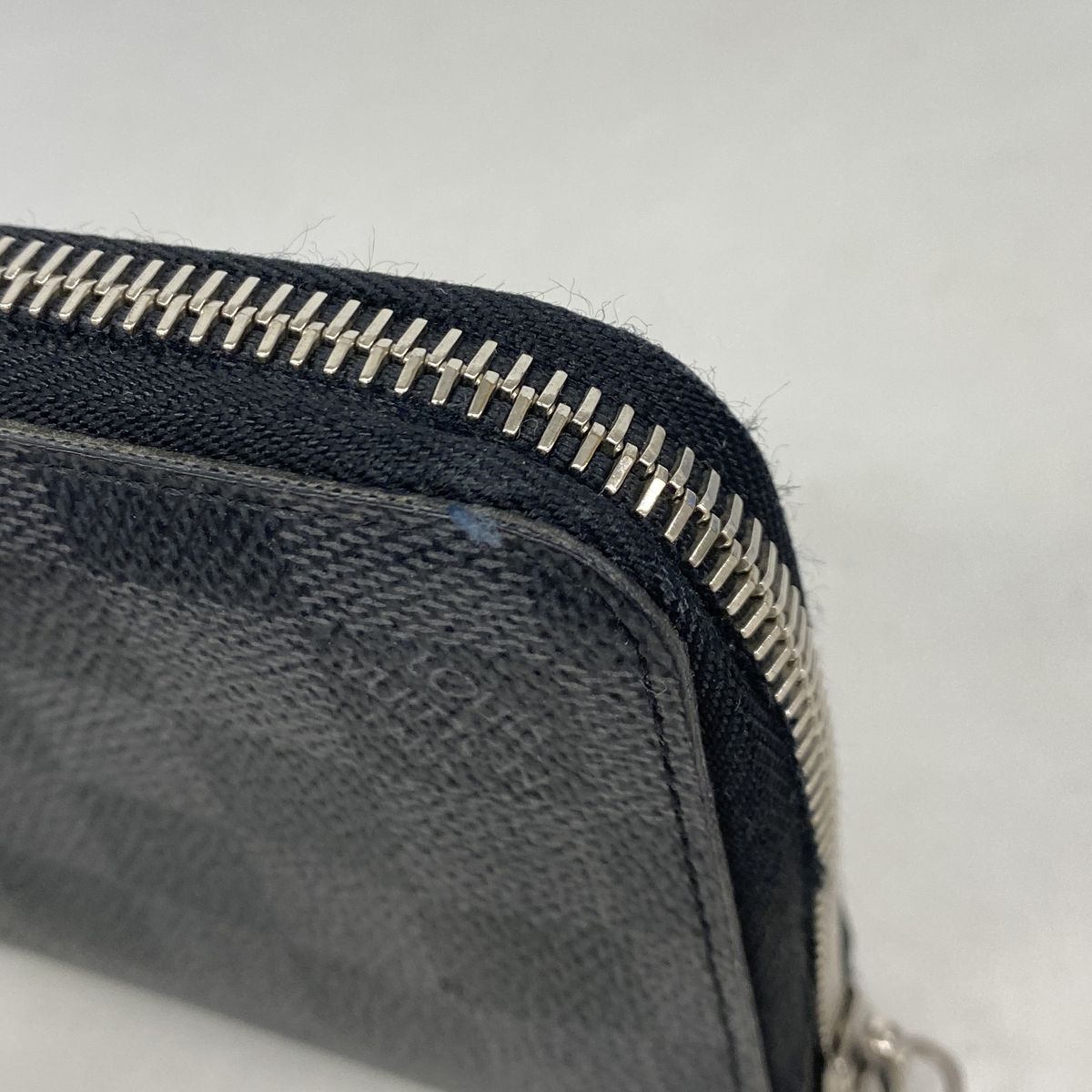 Louis Vuitton Wallet Damier Graphite Zippy Vertical Black Gray Vintage — view 7