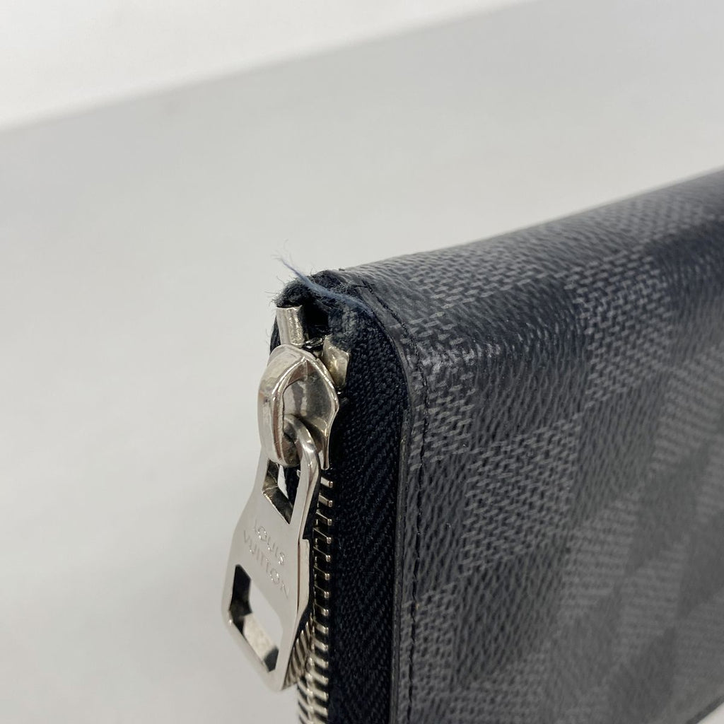 Louis Vuitton Wallet Damier Graphite Zippy Vertical Black Gray Vintage — view 5