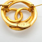 Chanel Brooch Vintage CC Logo Gold Plated — view 4
