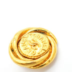 Chanel Earrings Vintage CC Logo Gold Plated — view 6
