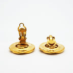 Chanel Earrings Vintage CC Logo Gold Plated — view 3