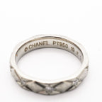 Chanel Ring Quilted Full Diamond Platinum — view 4