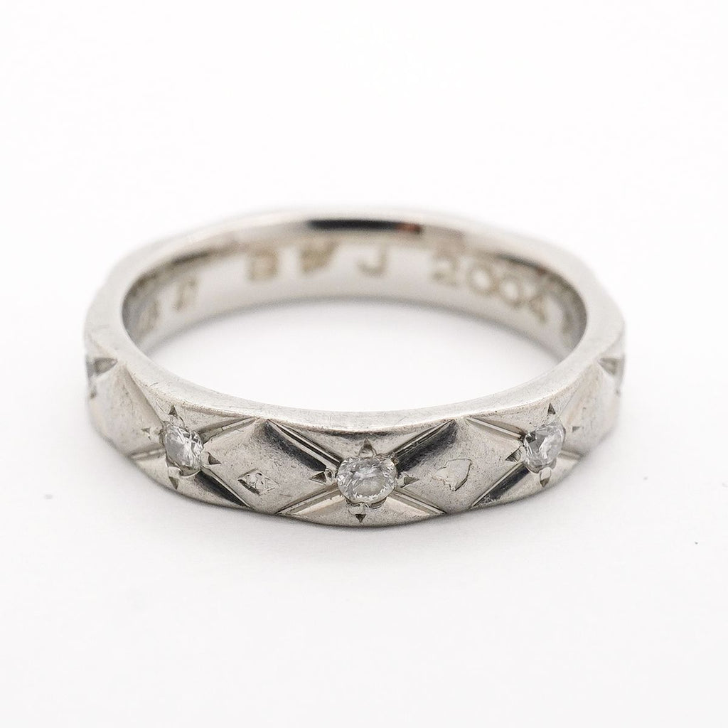 Chanel Ring Quilted Full Diamond Platinum — view 8