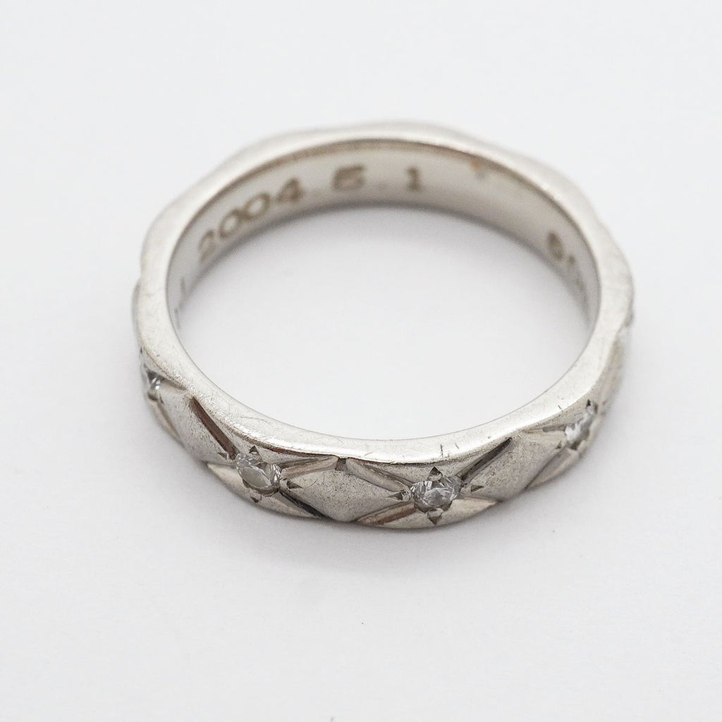 Chanel Ring Quilted Full Diamond Platinum — view 3