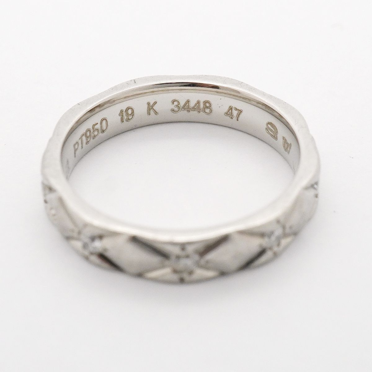 Chanel Ring Quilted Full Diamond Platinum — view 5