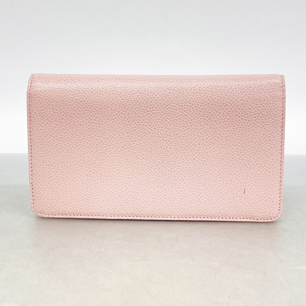 Chanel Wallet Caviar Leather Pink Silver — view 7
