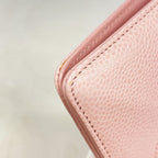 Chanel Wallet Caviar Leather Pink Silver — view 5