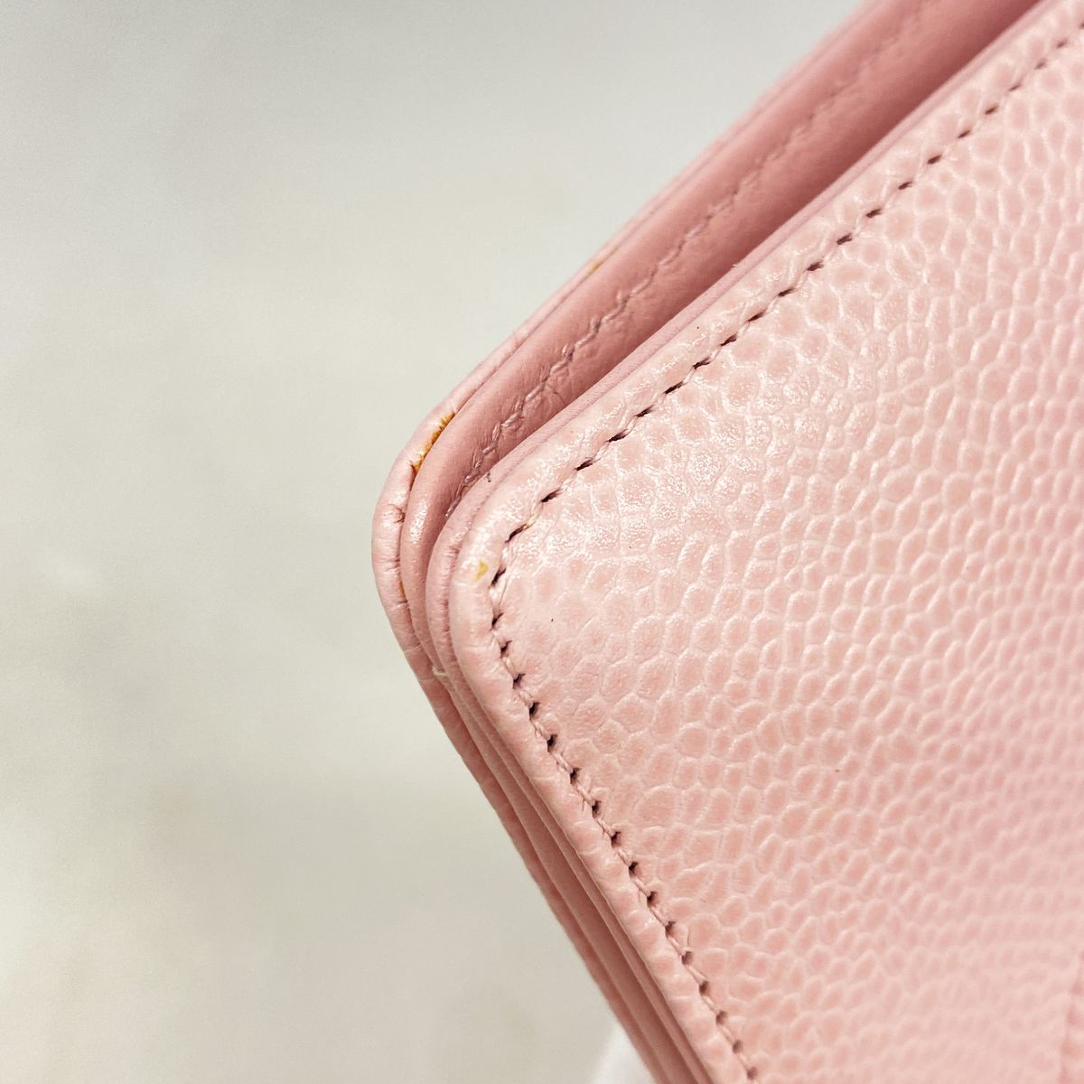 Chanel Wallet Caviar Leather Pink Silver — view 5