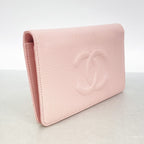 Chanel Wallet Caviar Leather Pink Silver — view 2
