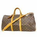 Louis Vuitton Boston Bag Monogram Keepall Bandouliere 55 Brown