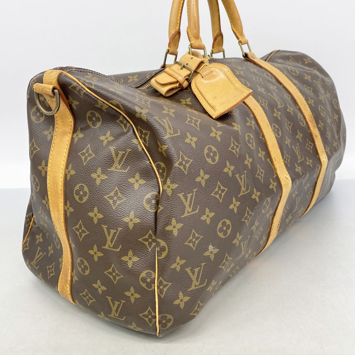 Louis Vuitton Boston Bag Monogram Keepall Bandouliere 55 Brown — view 2
