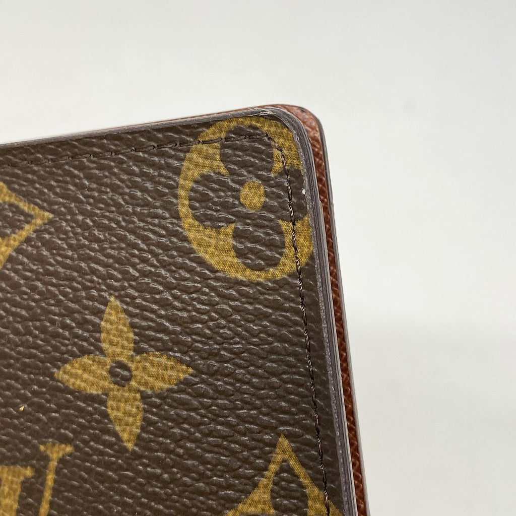 Louis Vuitton Long Billfold Monogram Porte Valeurs Cartes Credit Brown Wallet — view 5