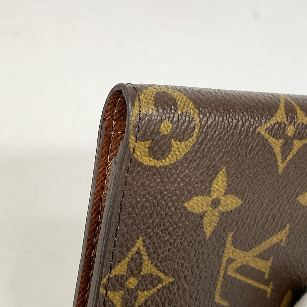 Louis Vuitton Long Billfold Monogram Porte Valeurs Cartes Credit Brown Wallet — view 6