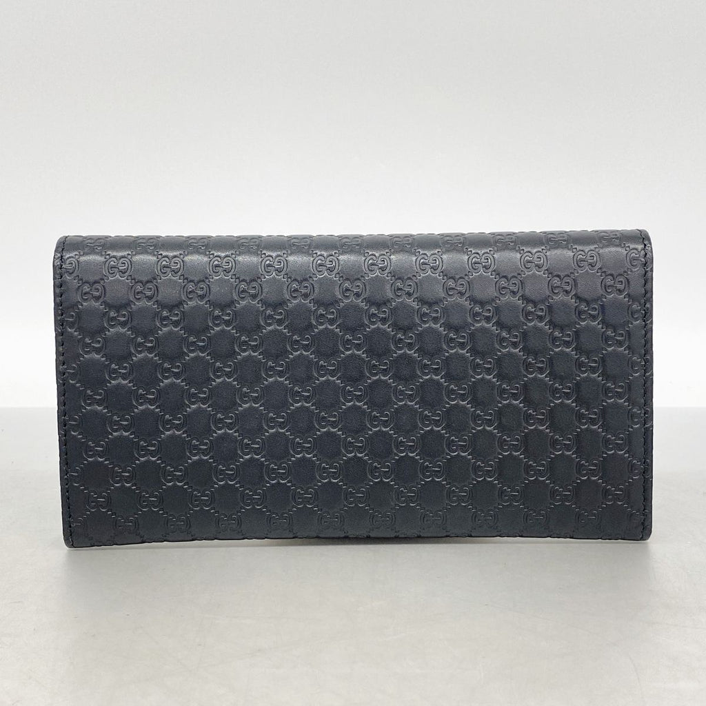 Gucci Wallet Micro Guccissima Leather Black Champagne Gold — view 8