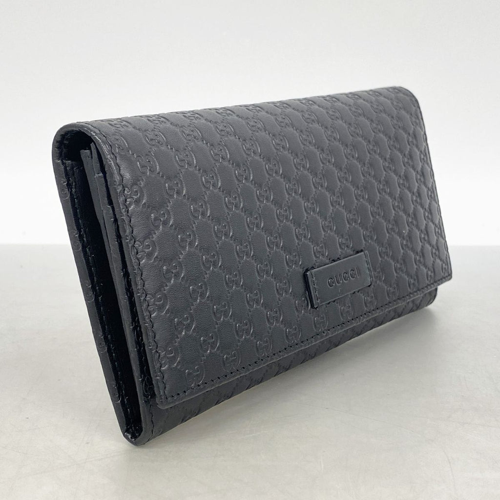 Gucci Wallet Micro Guccissima Leather Black Champagne Gold — view 2