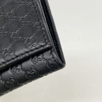 Gucci Wallet Micro Guccissima Leather Black Champagne Gold — view 6