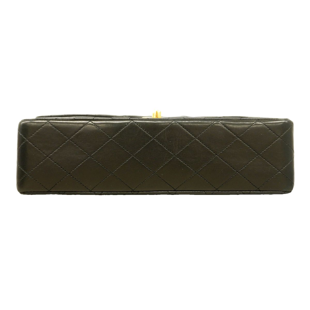Chanel Shoulder Bag Quilted Lambskin Black Gold — view 3