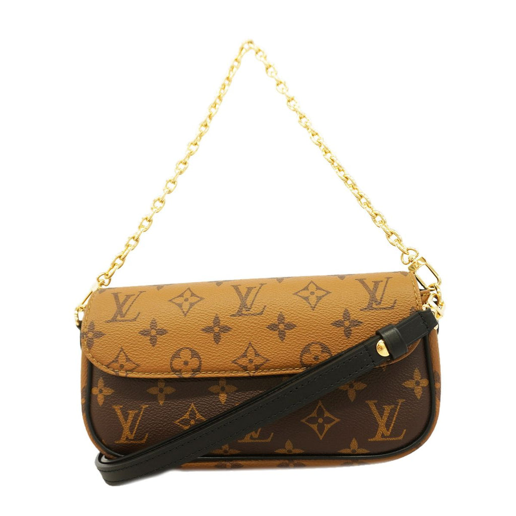 Louis Vuitton Handbag Monogram Reverse Wallet on Chain Ivy Brown 2-Way