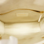 Dior Handbag Cannage Lady Leather White Champagne Gold 2-Way Bag — view 4