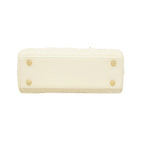 Dior Handbag Cannage Lady Leather White Champagne Gold 2-Way Bag — view 3