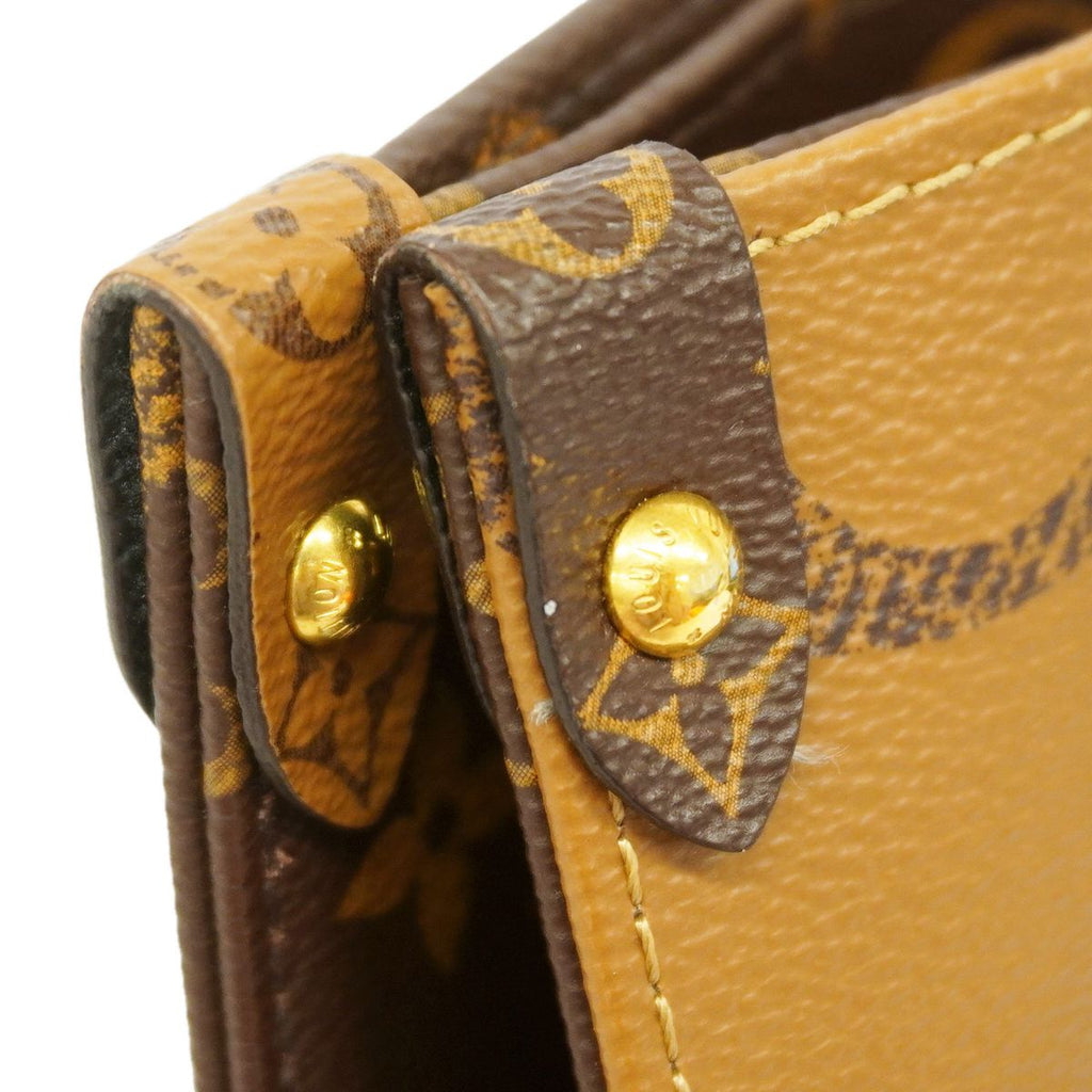 Louis Vuitton Tote Bag Monogram Giant Reverse On The Go MM Brown 2-Way — view 6