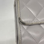 Chanel Wallet Quilted Lambskin Gray Silver — view 5